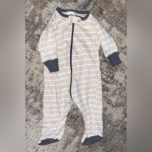 Gerber Striped Cream, white and Gray Kids One Piece size 0-3 months